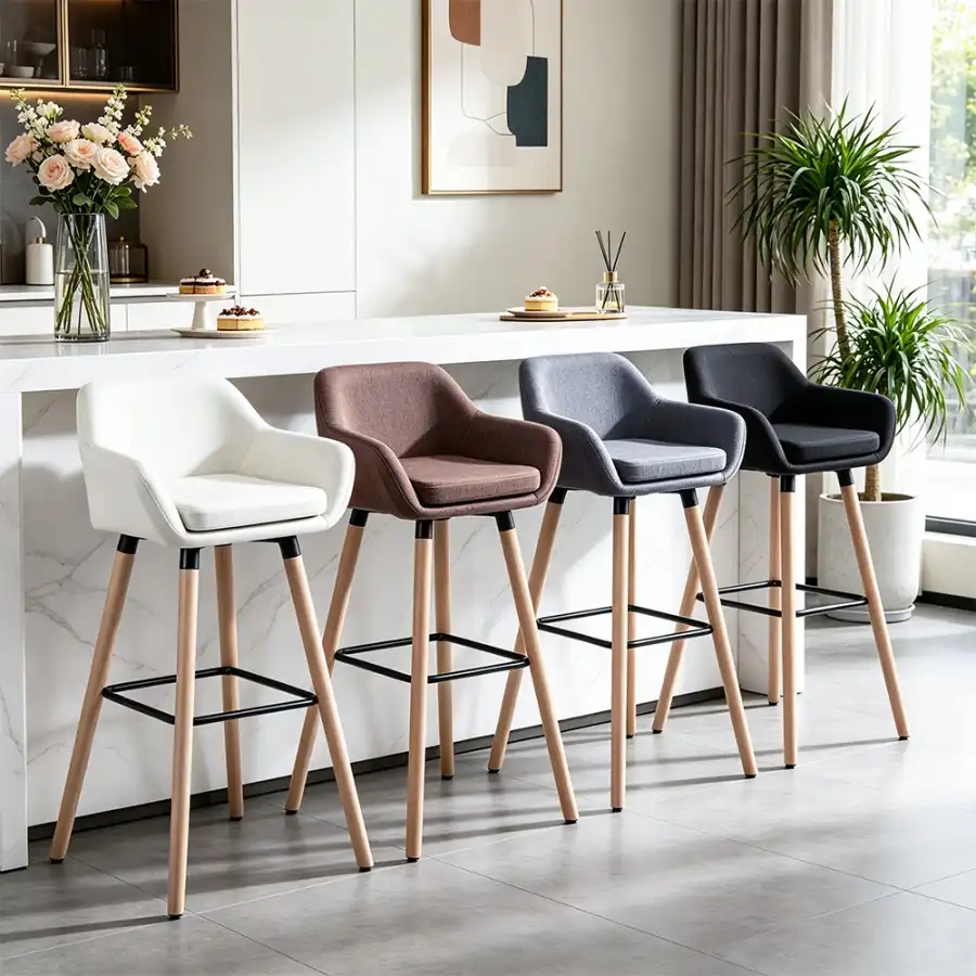 Wooden Leg Bar Chair Options with Modern Designs